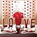 Ontop 10 Pack Valentine's Day Heart Hanging Decorations Garland Banner - Wedding Party Backdrop Decor Supplies ...