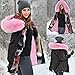 Roiii Women Military Winter Casual Outdoor Coat Hoodie Jacket Long Trench Par Black XXX-Large / 16