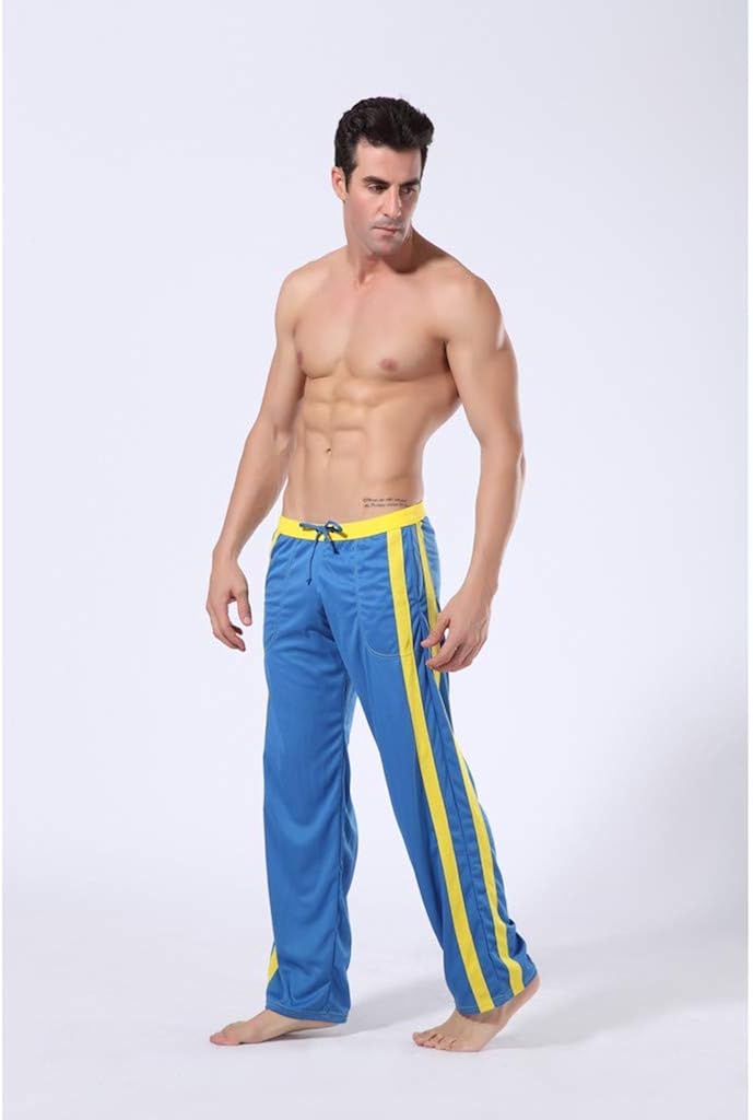 VEZAD Men's Striped Straps Summer Breathable Sport Pants Casual Sweatpants: Clothing