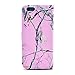 iPhone 6 Plus Case PU Leather Wallet Type Flip Case Cover with Credit Card Holder Slots TPU Case for Apple iPhone 6 Plus 5.5-inch ( Hunting Camo Fabric Camouflage Pink Tree Pattern )(Package includes: 1 X Screen Protector and Stylus Pen image