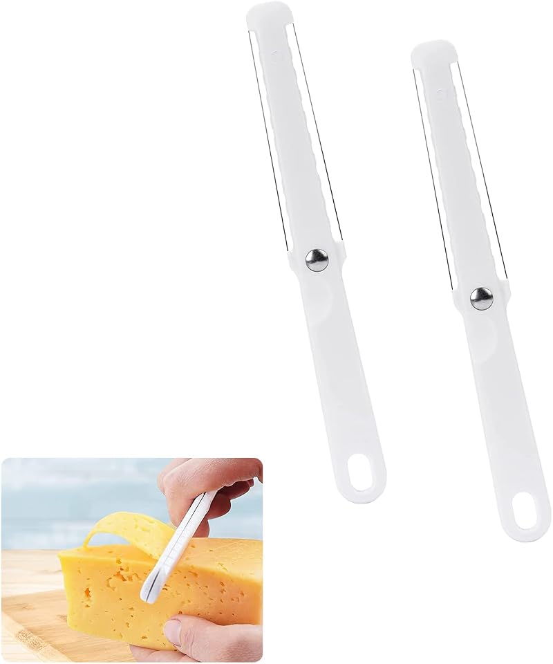 Bansusu Cheese Slicer 2 Pack Adjustable Stainless Steel Wire Cutter
