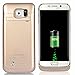 Samsung Galaxy S6 Edge Charger Case 4200mAh Ultra Slim Rechargeable Portable External Backup Battery Pack-Charger Cover-Protective Case Power Bank Case (Gold)