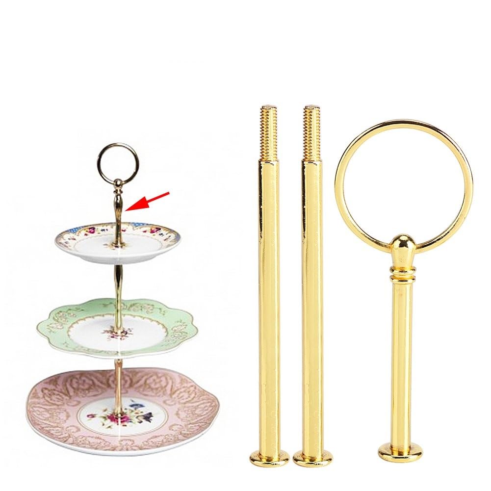 Cake Stand Handle, Multi-tiers Cake Cupcake Tray Stand Handle Fruit Plate Hardware Centre Handle Fittings for Birthday Party Anniversary or Daily Use (Plate Is Not Included)