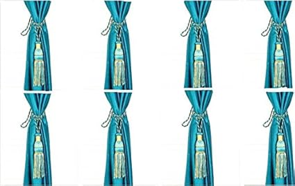 Homesazz 8 Piece Polyester Curtain Tie Back