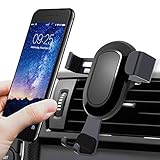 Cell Phone Holder for Car, BlueFit Car Phone Mount Air Vent, One Touch and Auto-Clamping for iPhone X 8/8s 7 Plus 6s Plus 6 SE Samsung Galaxy S8 Edge S7 S6 Note 8 5 and More Smartphone- Black