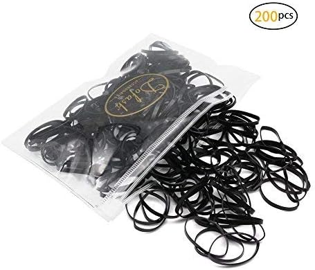 Dofash New Function achievement Reusable Multiple times stronger durable no hair damage Elastic braiding hair rubber bands TPU hair styling and sturdy for girls,kids (Black)