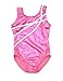 Ephex One-piece Sparkle Dancing Gymnastics Athletic Leotard for Little Girl, Pink-stripe 110CM(2-4Years)