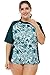 Sociala Women's Plus Size Rash Guard Short Sleeve Swim Shirt Rashguard Swimwear
