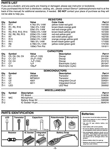 Elenco  Sound Activated Switch Soldering Kit  [ SOLDERING REQUIRED ]