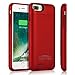 Battery Case for iPhone 8 Plus/7 Plus, TAYUZH 4200 mAh Slim Portable Rechargeable Charging Case Compatible for iPhone 8 Plus/7 Plus/6 Plus(5.5 Inch) Protective Extended Magnetic Battery Case - Red