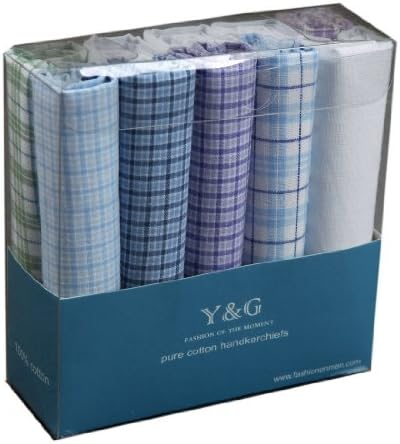 YED01 Designer Gift for Mens 10 Pack Handkerchiefs Set School Husband By Y&amp;G