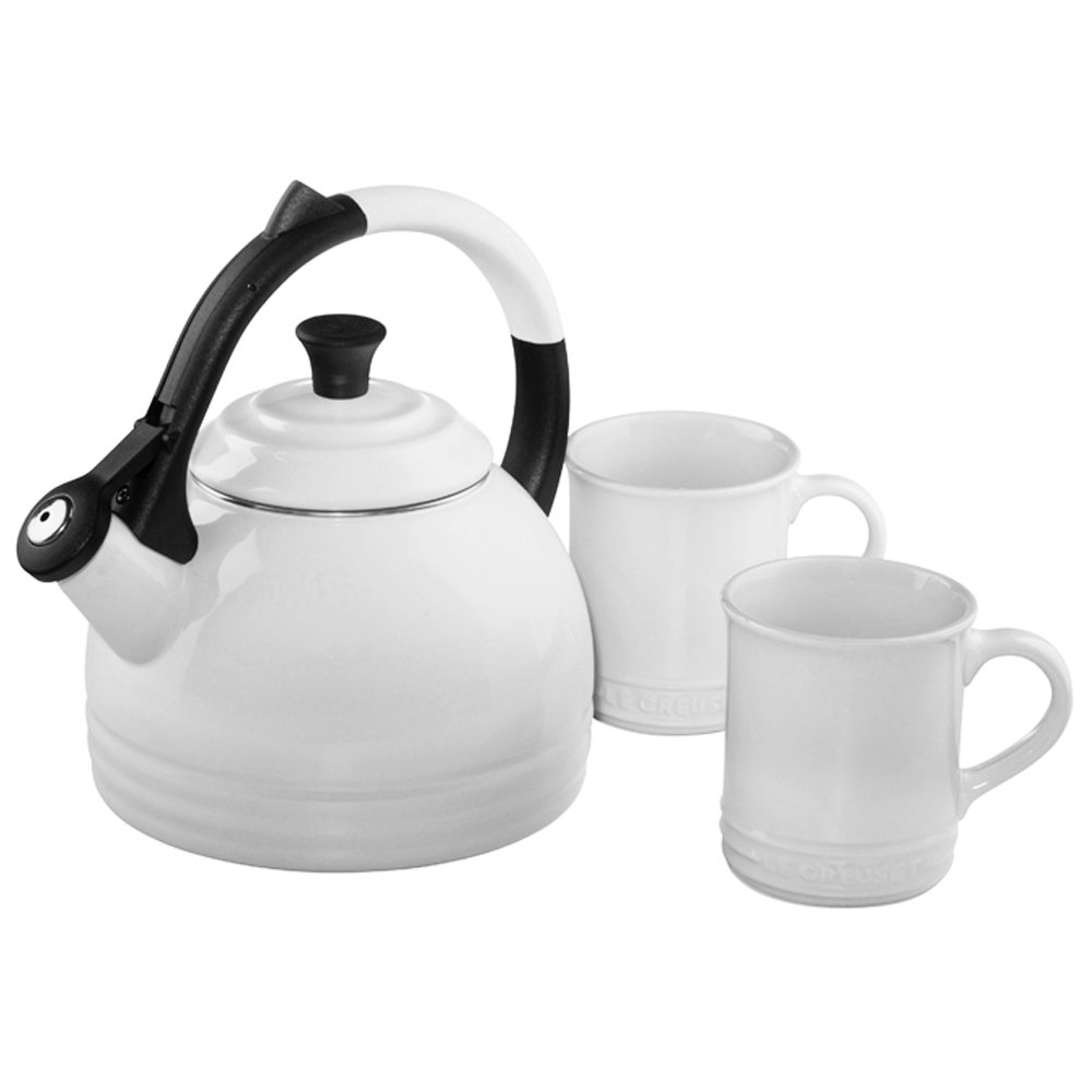 Best le creuset white whistling tea kettle