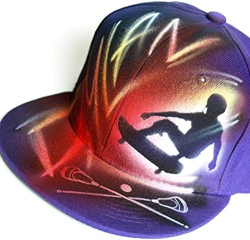 SKATEBOARDING Snapback cap with CUSTOM airbrushed name, initials, Dylan