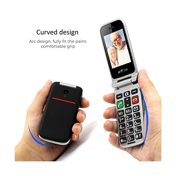 artfone-CF241A-Big-Button-Mobile-Phone-for-Elderly-Senior-Flip-Mobile-Phone-With-24-LCD-Display-SOS-Button-Talking-Number-Dual-SIM-Unlocked-Torch-Side-Buttons-Bluetooth-CameraBlack artfone CF241A Big Button Mobile Phone for Elderly, Senior Flip Mobile Phone With 2.4" LCD Display | SOS Button | Talking Number | Dual SIM Unlocked | Torch Side Buttons | Bluetooth | Camera(Black)