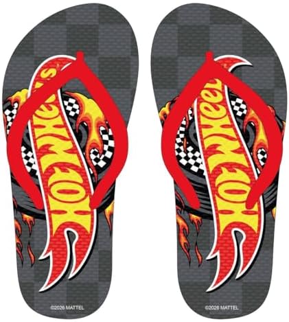Chanclas Flip Flop Hot Wheels para Niño y Niña – Sandalias de Playa Hot Wheels Infantiles Antideslizantes, Chanclas Cómodas y Ligeras para Piscina, Verano y Uso Diario
