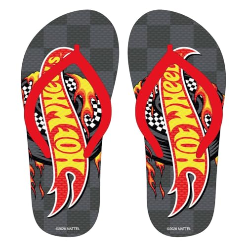 Chanclas Flip Flop Hot Wheels para Niño y Niña – Sandalias de Playa Hot Wheels Infantiles Antideslizantes, Chanclas Cómodas y Ligeras para Piscina, Verano y Uso Diario