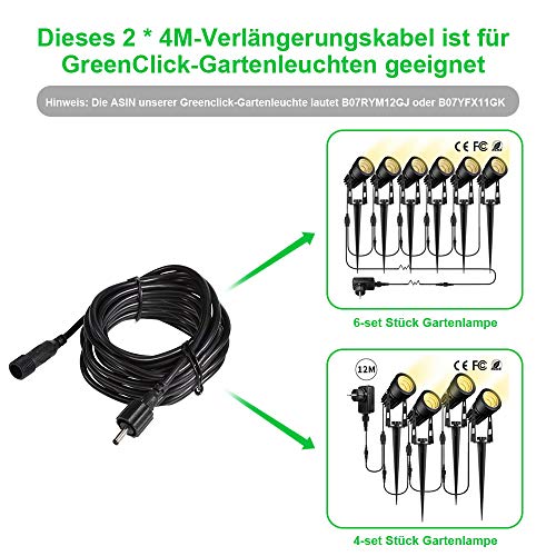 2 * 4M Stück GreenClick Gartenbeleuchtung Gartenleuchte Gartenlampe Gartenlicht Bodenlichter Wegeleuchten IP65… – Bild 3