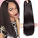 Yaki Straight Hair Bundles With Closure Kinky Straight Hair Extensions (18