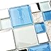 New Idea Tile Kitchen Bath Backsplash Accent Wall Decor TST Glass Metal Tile Marine Animals Icon Beach Style Inner Conch Sea Blue Mosaic Tiles TSTNB11 (1 Sample 6x6 Inches)