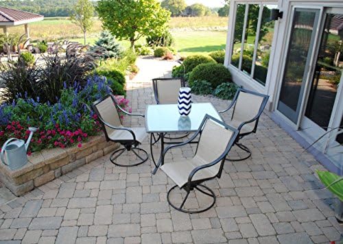 Rose Garden Patio Sedona Swivel Rocker Dining Set, 5 Piece