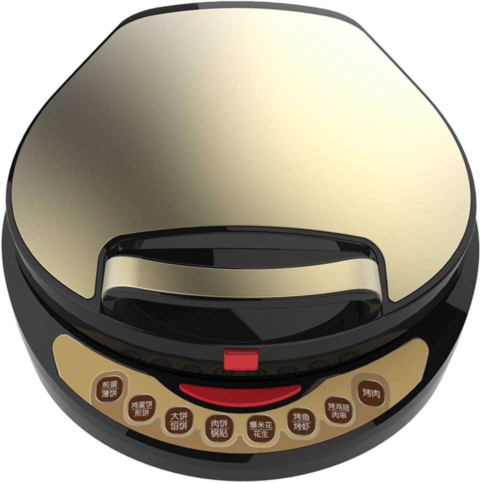 review Grill, Non Stick Plates,Electric BBQ Table Top Grill Smoke-Free at Home 1000 W, Golden [Energy Class A]