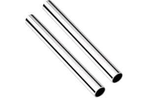 MOKOVI 2 Pcs 1/2" OD 304 Stainless Steel Tube, 16" Long, Thickened 304 Stainless Steel Seamless Tubing Round Metal Pipe, Industrial Metal Straight Tube(Industrial cold-rolled steel pipe)