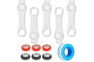 LANGINA 5Pcs RV City Water Inlet Plug, White RV Dust Pulg Replacement, RV City Water Inlet Cap, Rubber Plugs for RV City Water Inlet, Camper Water Inlet Cap, 5Pcs Rv Water Connection Covers with 6Pcs Fliters