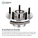 ECCPP 515038 Front Wheel Hub and Bearing Assembly Fits for 2000 2001 for Dodge Ram 1500 4X4 4WD Only No ABS Driver or Passener Side