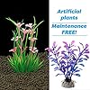 Vibury-Aquarium-Decoration-Plants-with-Rockery-View-13pcs-Green-Aquarium-Plants-Plastic-and-Aquarium-Mountain-Reef-Rock-Cave-Resin-Fish-Tank-Ornament-Decoration Vibury Aquarium Decoration Plants with Rockery View, 13pcs Green Aquarium Plants Plastic and Aquarium Mountain Reef Rock…