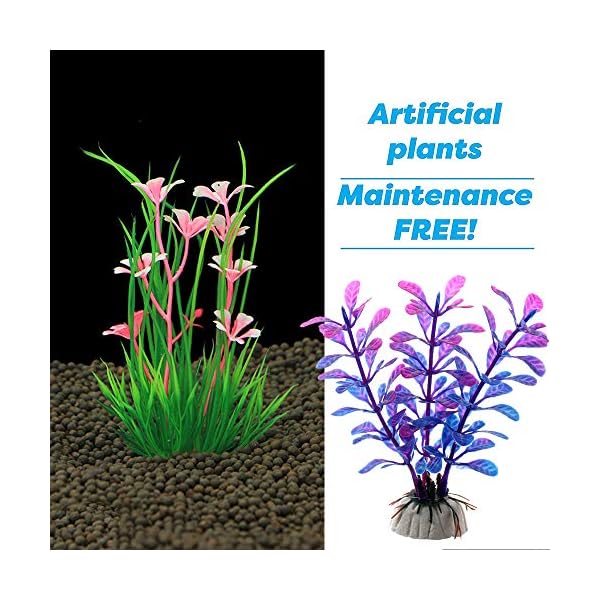 Vibury-Aquarium-Decoration-Plants-with-Rockery-View-13pcs-Green-Aquarium-Plants-Plastic-and-Aquarium-Mountain-Reef-Rock-Cave-Resin-Fish-Tank-Ornament-Decoration Vibury Aquarium Decoration Plants with Rockery View, 13pcs Green Aquarium Plants Plastic and Aquarium Mountain Reef Rock…