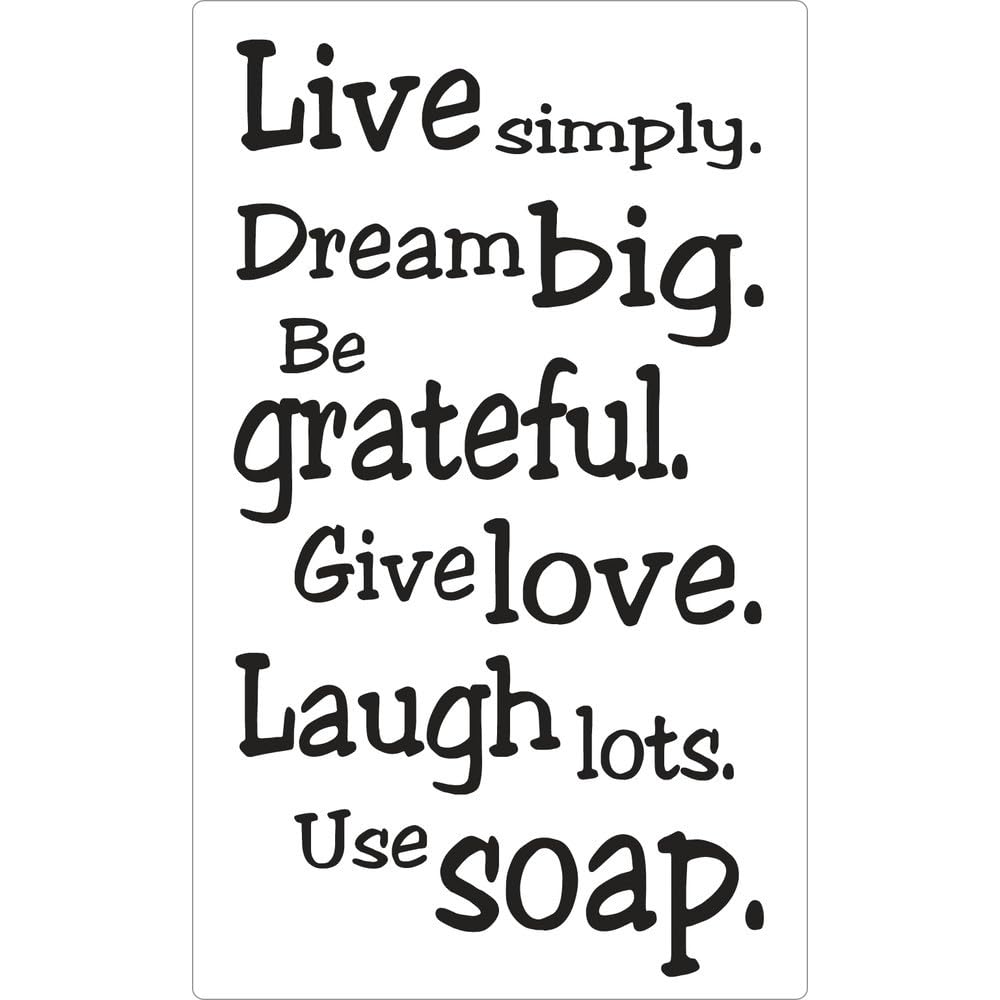 RAYHER "Live Simply..." Soap Stamp, 11.5 x 8 cm