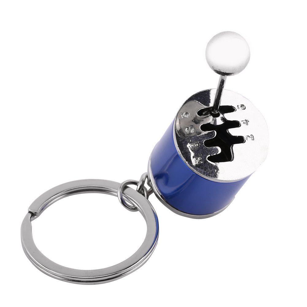 Car Shifter Keyring,Car Shift Shaped Metal Key Rings,Blue Creative Auto Gear Shifter Model Keychain,Stick Knob Keyring for Car Keys,Bags,Mobile Phones