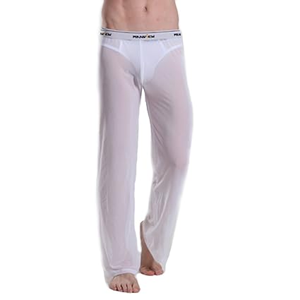 transparente Hose Herren weiss Manview 01-06-100