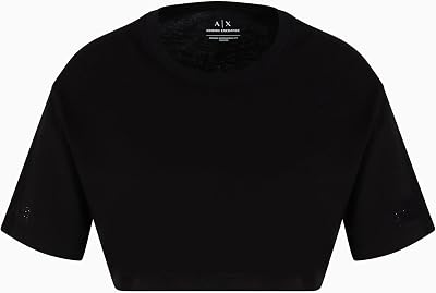 Arte Sella pour Femme, Coupe Crop, Logo Lettering, Coupe Droite, Noir, Taille XS, Noir, XS