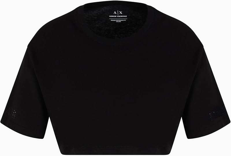 Women's Arte Sella, Crop fit, Studs Logo Lettering,Regular Fit,Black,XS