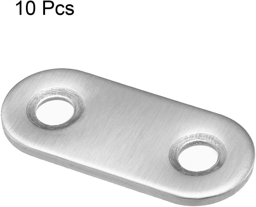 sourcing map Repair Plate, 36mmx16mm, Flat Fixing Mending Corner Brace Bracket Connector, Pack of 10, 37mm x 16mm - Image 3
