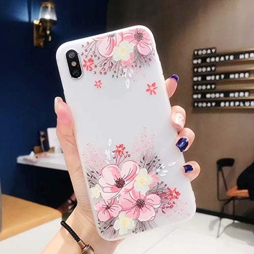 Compatible with iPhone Xs MAX Case for Girls, Floral Flower Cute Case Ultra-Thin Slim Soft TPU Silicone Cover Phone case for iPhone Xs MAX(Flower P)