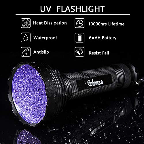UV Flashlight 100 LED Blacklight Flashlights Bright Black Light