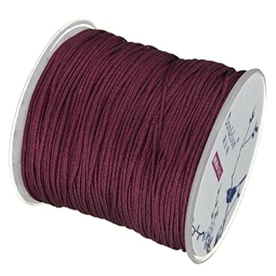 My-Bead 90m Nylonband Kordel 1mm weinrot wasserfest Nylonschnur Top Qualität Schmuckherstellung basteln DIY