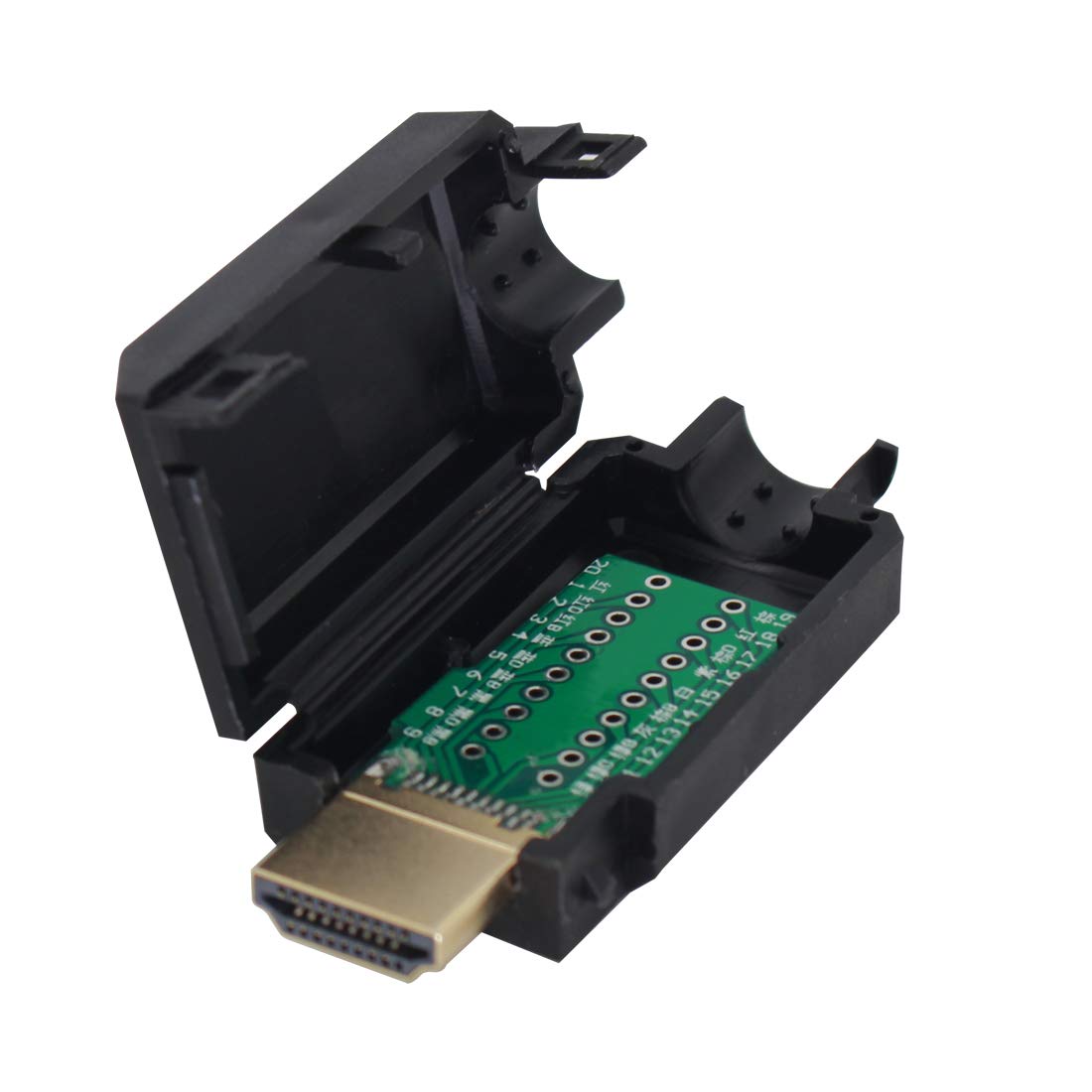 HDMI Male Connector Welding Plate Adapter Plug to Terminal Block Breakout Free Welding Connector with Plastic Cover