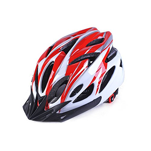 Best 007 Adult Cycling Bike Helmet(Red&White) - Thumbnail 4