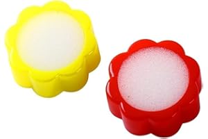 ENYOLIDIMK Finger Wet Sponge, 2Pcs Professional Fingertip Moistener Finger Moistener Flower Shape Finger Wet Sponge Cup for Fingers Counting Money Papers Bills Documents