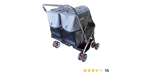 yooki double pet stroller