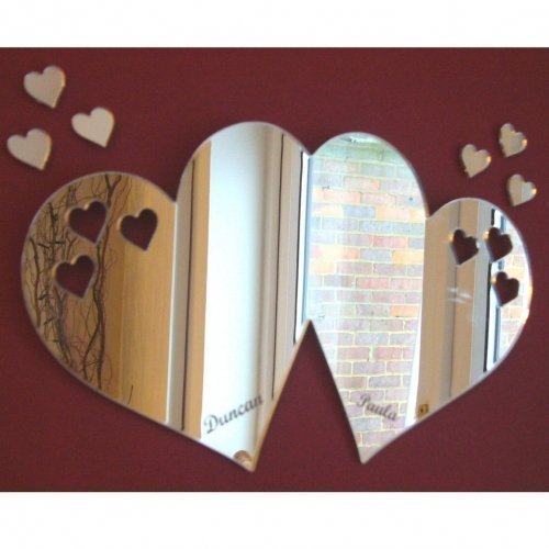 Hearts out of Love Hearts Mirror 12cm x 6cm