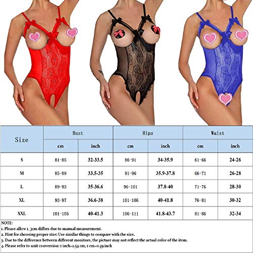 Tuopuda-Lingerie-Donna-Sexy-Pizzo-Babydoll-Trasparente-Camicia-da-Notte-Seno-Nudo-Lingerie-Taglie-Forti-Halter-Aprire-La-Crotch-Biancheria-Intima-Prospettiva-Pigiama