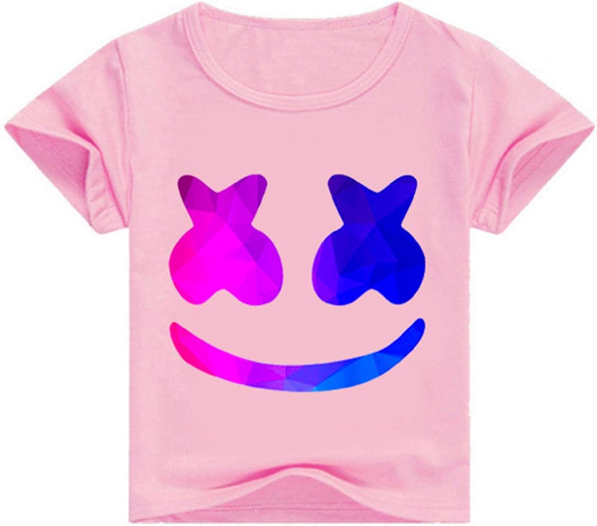 Camiseta básica de Manga Corta para niños de Marshmello DJ Hip Hop Cool Summer Pink H926-1 130 cm/Altura : 110/120 cm: Amazon.es: Ropa y accesorios