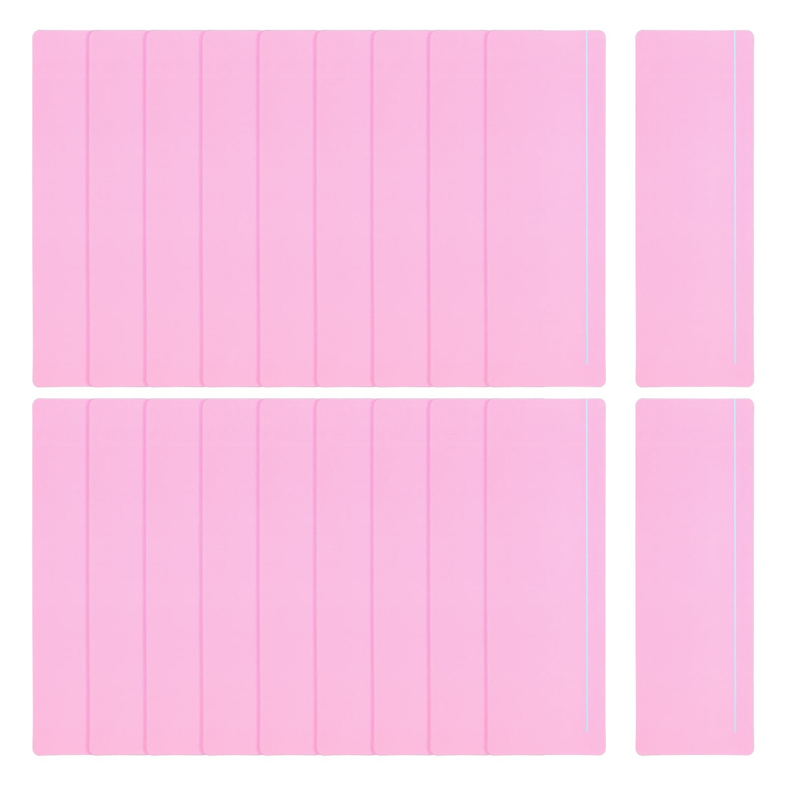 PATIKIL Guided Reading Strips, 20pcs Tracking Highlight Colored Overlay Bookmark Reduce Visual Stress Teaching Supplies with Line for Classroom, Pink