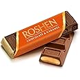Roshen Sweet Chocolate Bar with Caramel-Cream Filling, Kosher Pack of 30 (1.41 oz/40 grams)