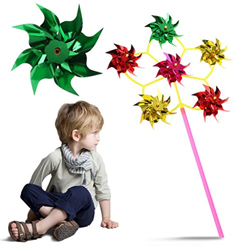 Lvyuanda Wheel Colorful Wheel Wind Spinner Windmill - Outdoor Lawn Garden Decor - Decor Your Yard Garden, Random Delivery - Thumbnail 4