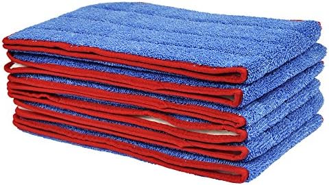CleanAide All Purpose Mega Microfiber Mop Pads for 24 Inch Plate 6 Pack